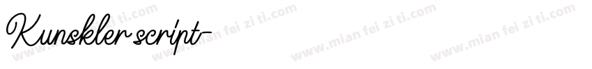 Kunskler script字体转换